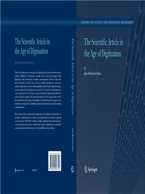cover image of The Scientific Article in the Age of Digitization